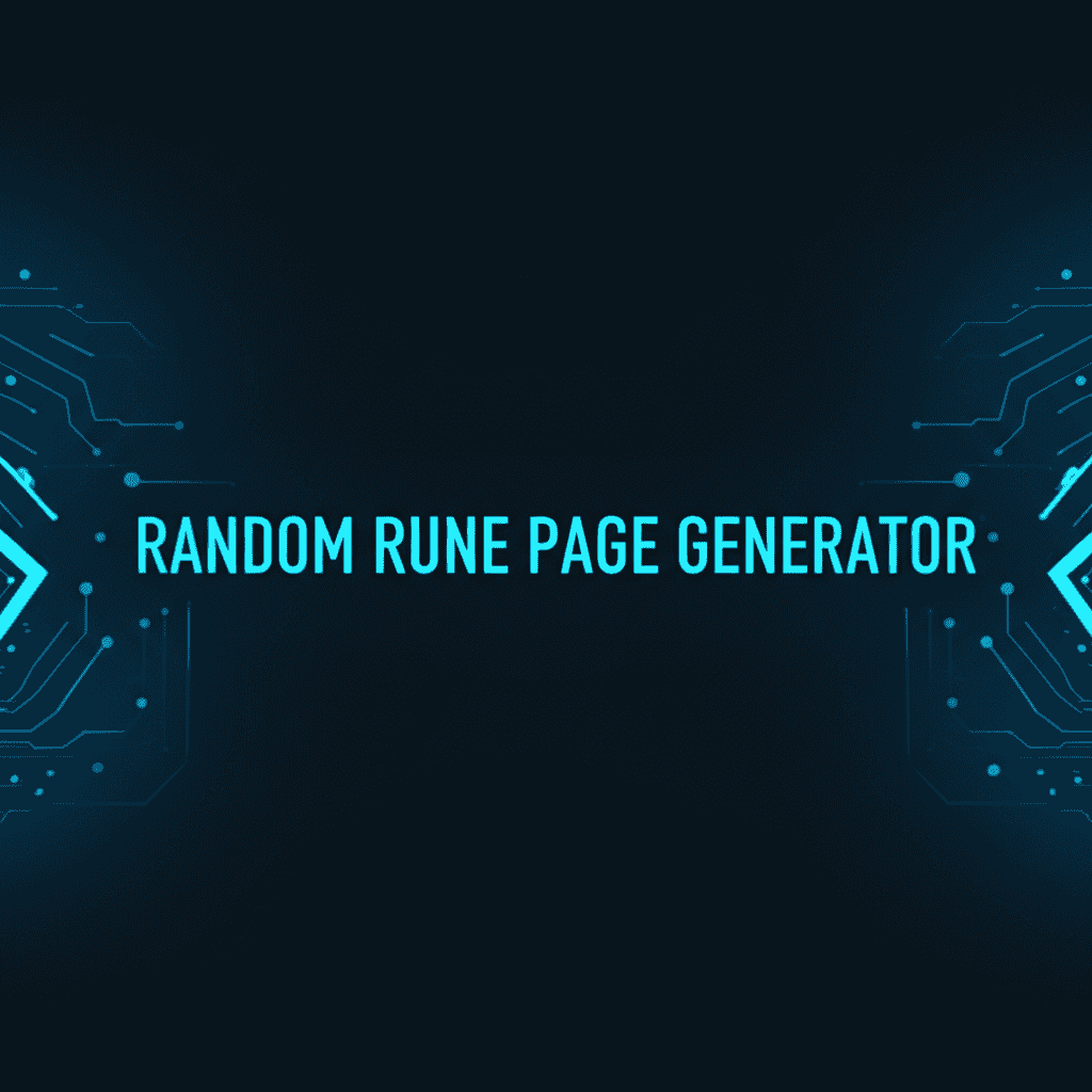 Random Rune Page Generator Interface